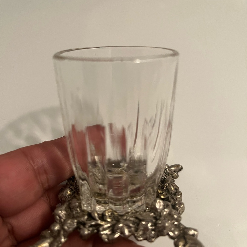 Elegant Clear Glass with Silver Base